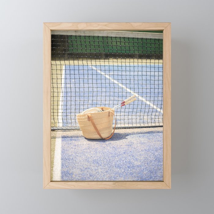 Playing Tennis In The Summer | Travel Photography Tennis Court Sports Field Art Print Mini Art Print