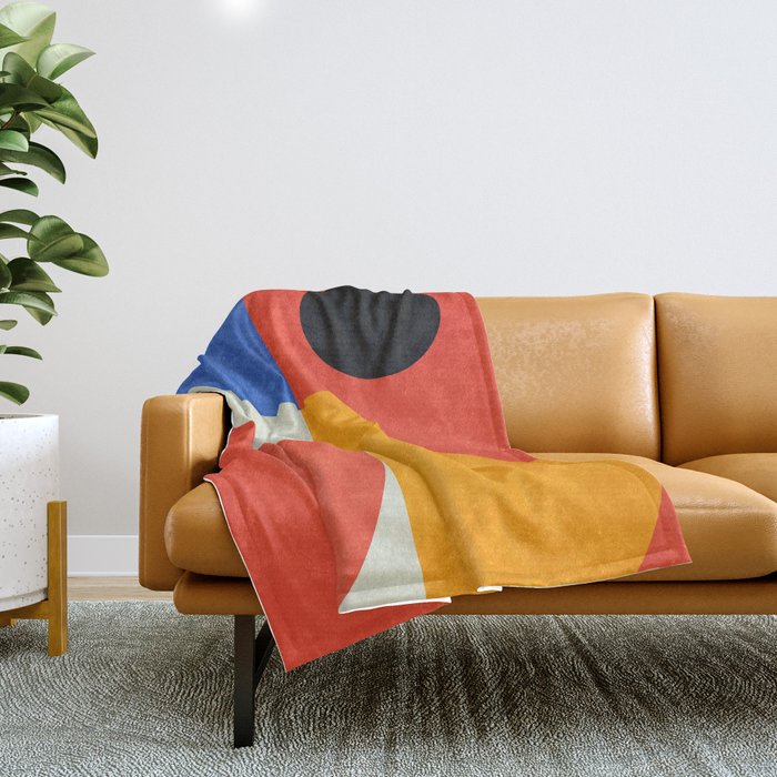 Bauhaus 07: Exhibition 1923 | Mid Century Series Throw Blanket