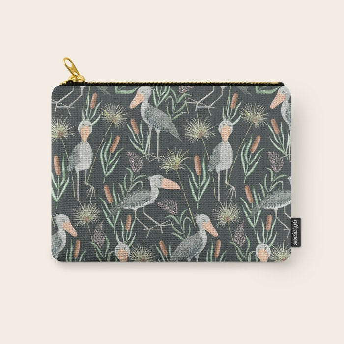 The Magnificent Shoebill Pattern Carry All Pouch