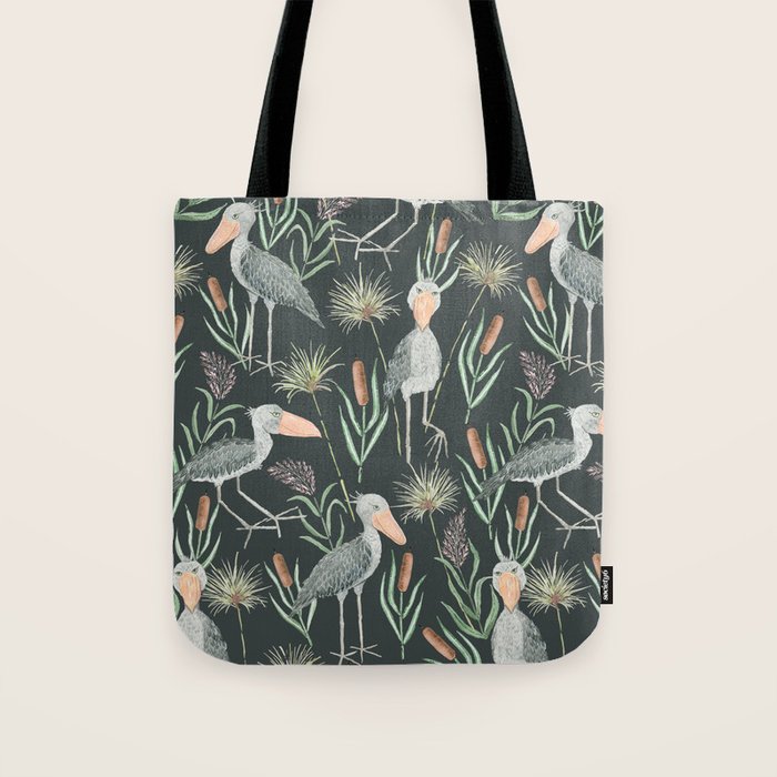 The Magnificent Shoebill Pattern Tote Bag