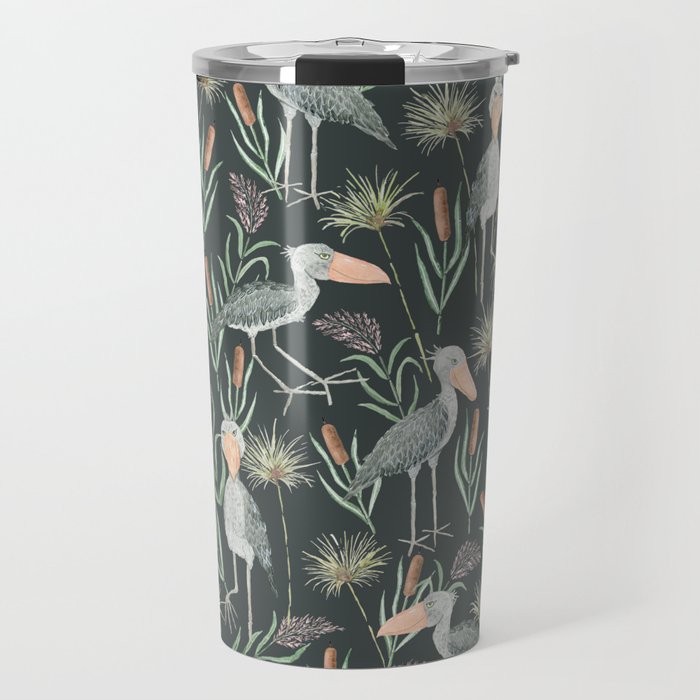The Magnificent Shoebill Pattern Travel Mug