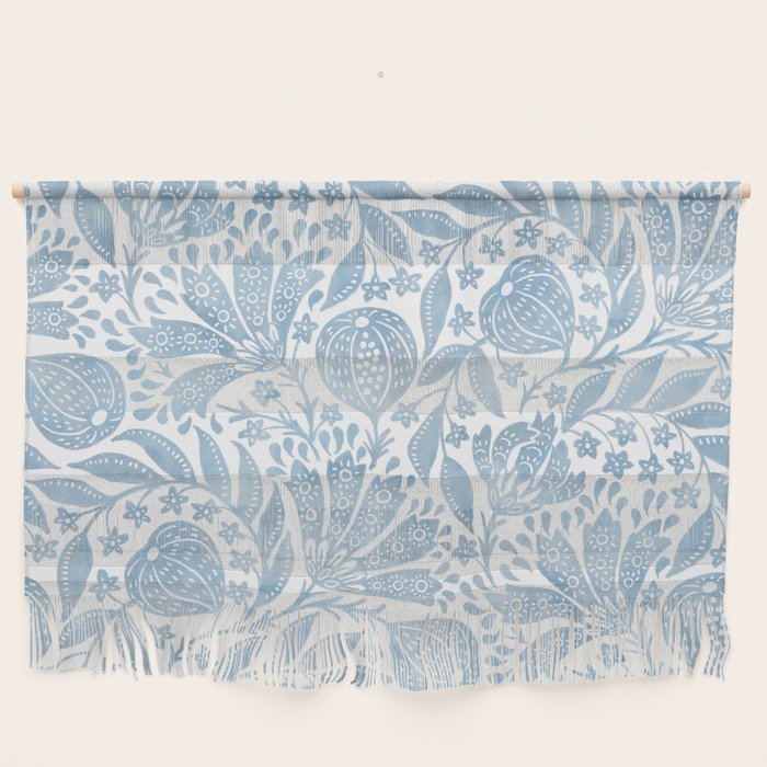 French Country Fig Garden In Blue Wall Hanging