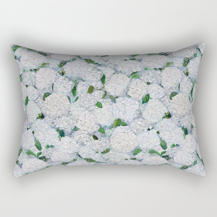 Annabelle Hydrangea Garden Rectangular Pillow