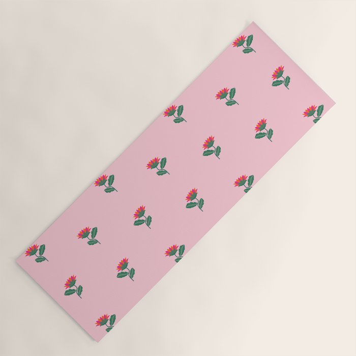 Art Nouveau Single Tropical Flower - Pattern Yoga Mat