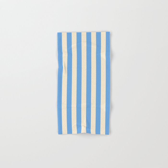 Retro Coastal Blue And White Stripes Bath Towel