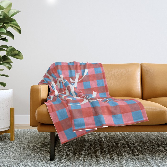 You And Me Apres Ski In Plaid Throw Blanket