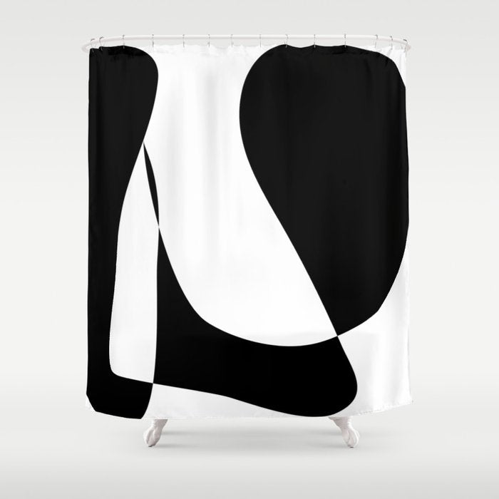 Minimalist Black And White 82 Shower Curtain