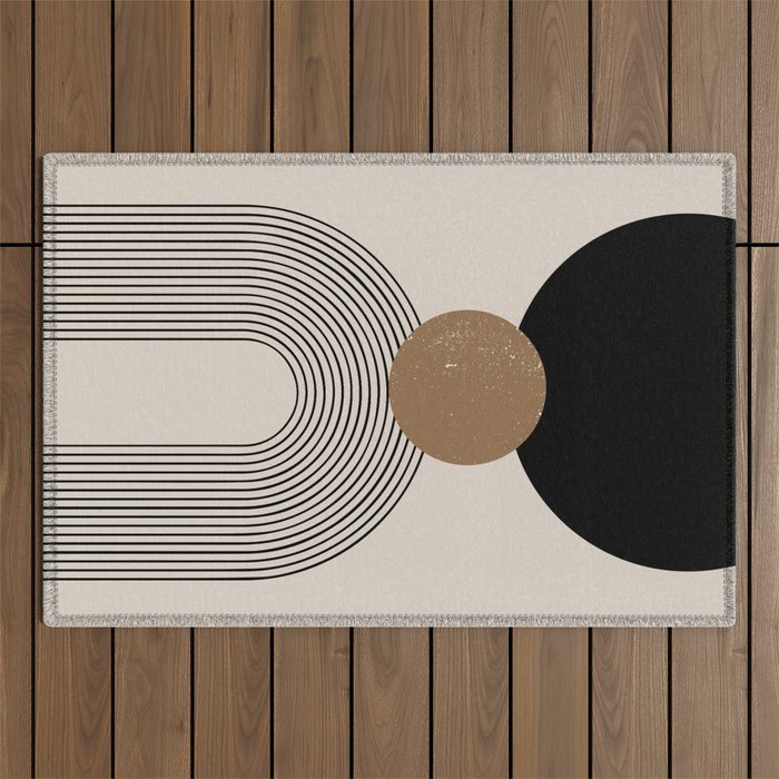 Mid Century Modern Abstract Art 10 Outdoor Rug