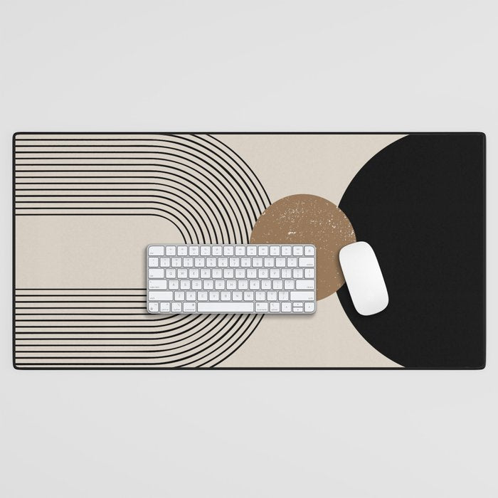Mid Century Modern Abstract Art 10 Desk Mat