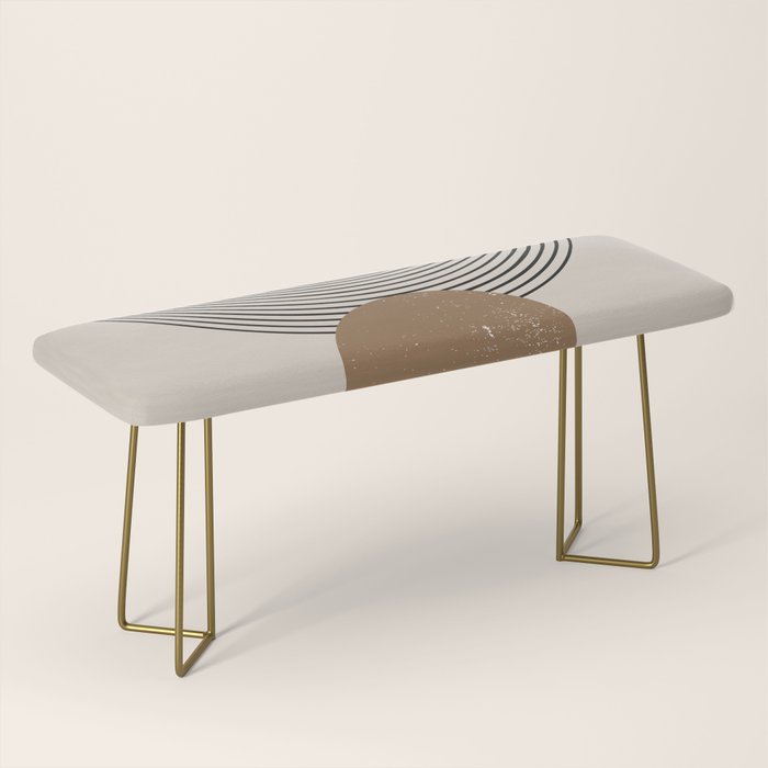 Mid Century Modern Abstract Art 10 Bench