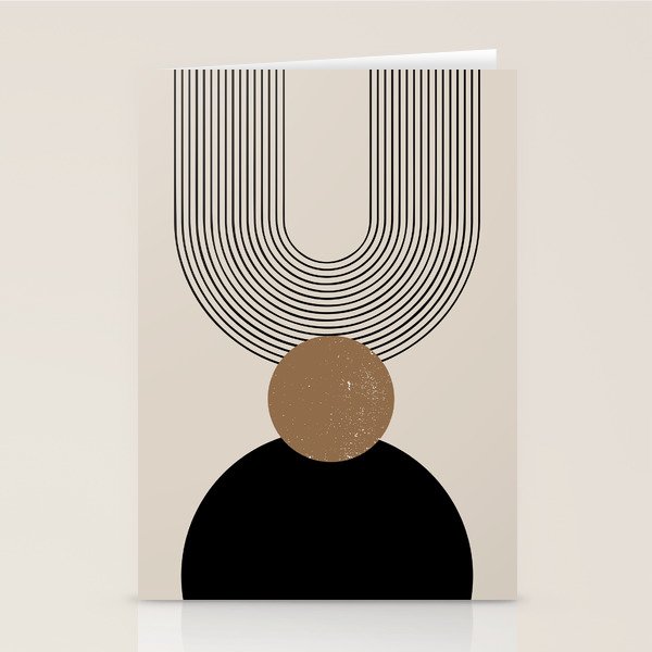 Mid Century Modern Abstract Art 10 Stationery Card