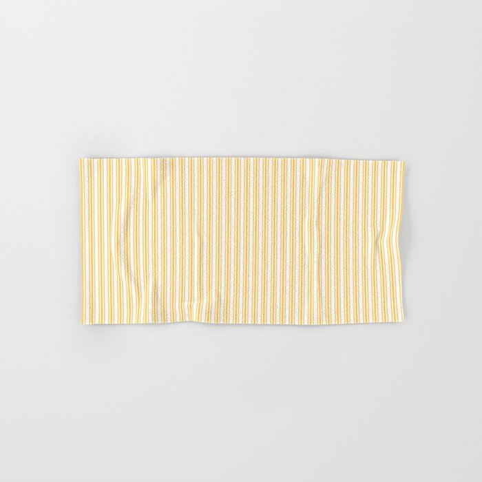 Classic Small Yellow Butter French Mattress Ticking Double Stripes Bath Towel
