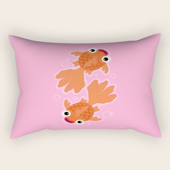 Goldfish Cute Kawaii Fish Rectangular Pillow