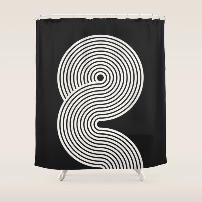 Candy Joyride: Black & White Edition Shower Curtain