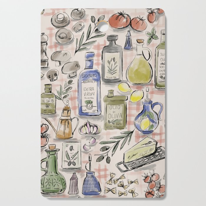 Cucina Italiana Food Recipe Cutting Board