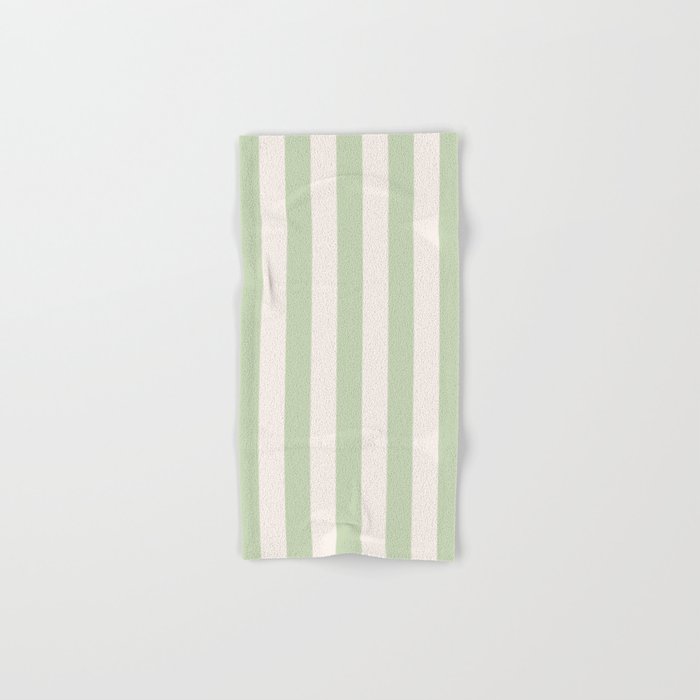 Pastel Green Vertical Stripes Bath Towel