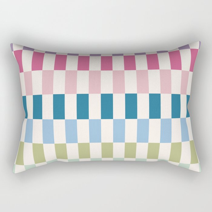Retro Colorful Stripes Rectangular Pillow