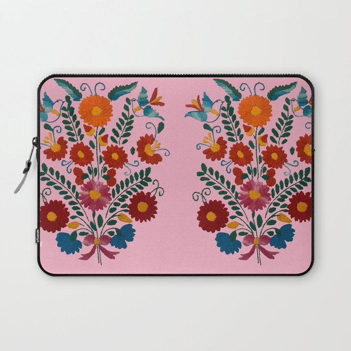 Mexican Blue Birds In Pink Laptop Sleeve