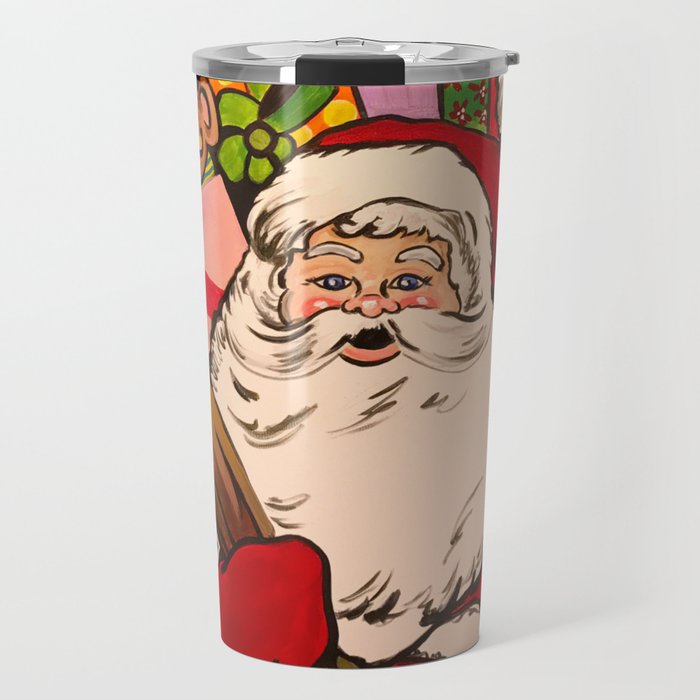 Santa Claus With Boxes Of Presents Travel Mug