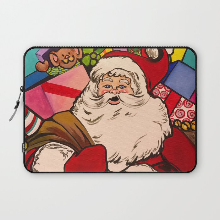Santa Claus With Boxes Of Presents Laptop Sleeve