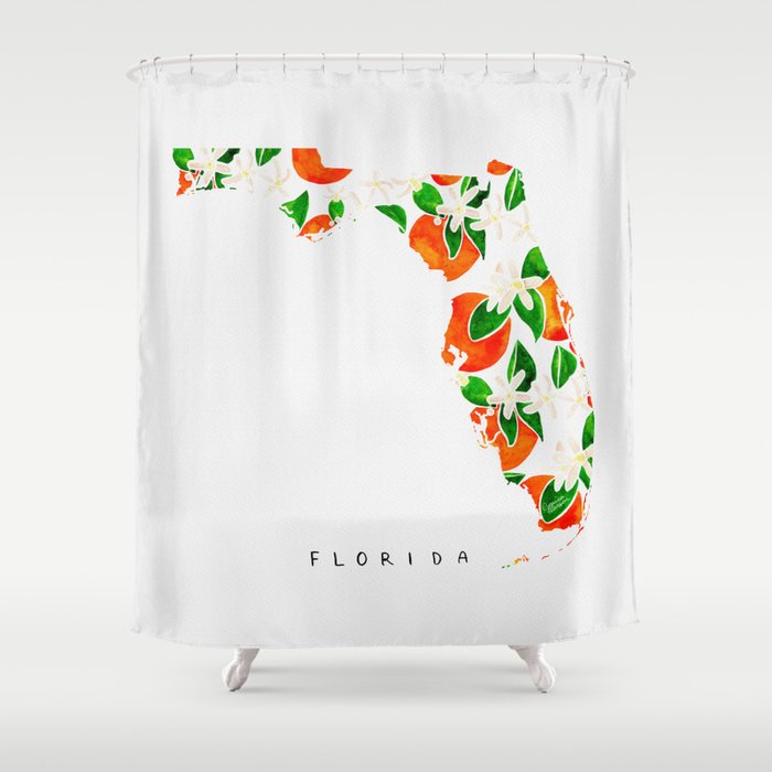 Florida State Flower - Orange Blossoms Shower Curtain