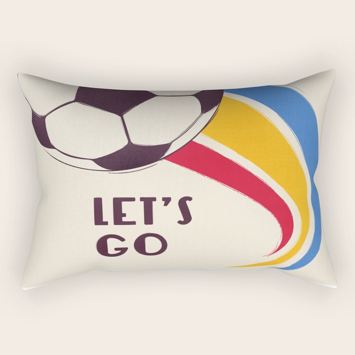 Let'S Go - Soccer Illustration Rectangular Pillow