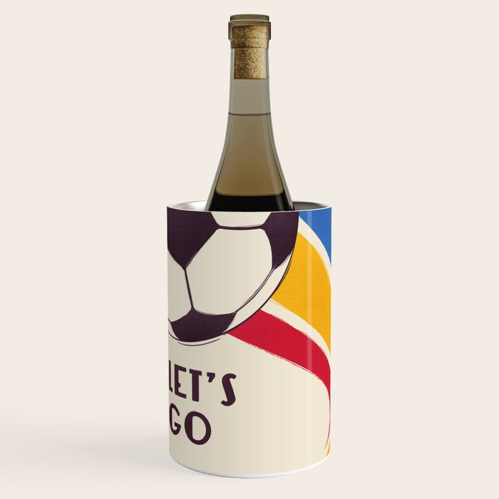 Let'S Go - Soccer Illustration Wine Chiller
