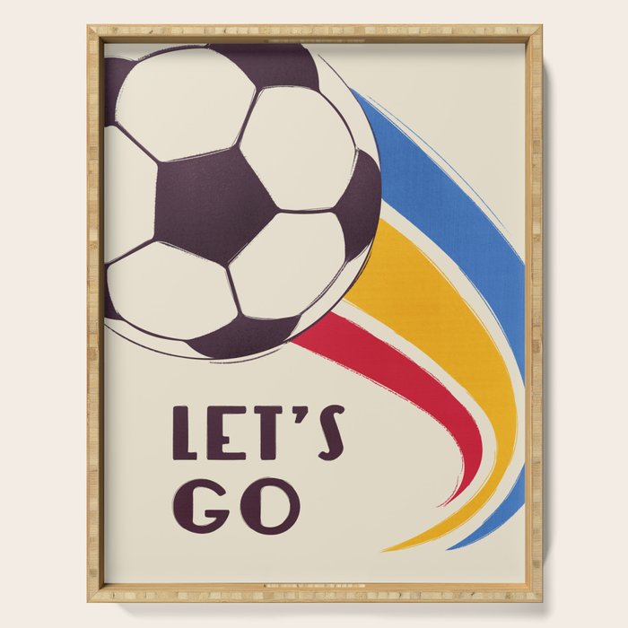 Let'S Go - Soccer Illustration Serving Tray