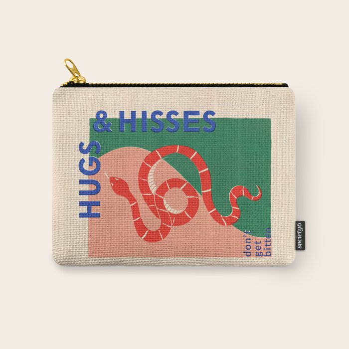 Vintage Snake, Retro Illustration And Typography  Carry All Pouch