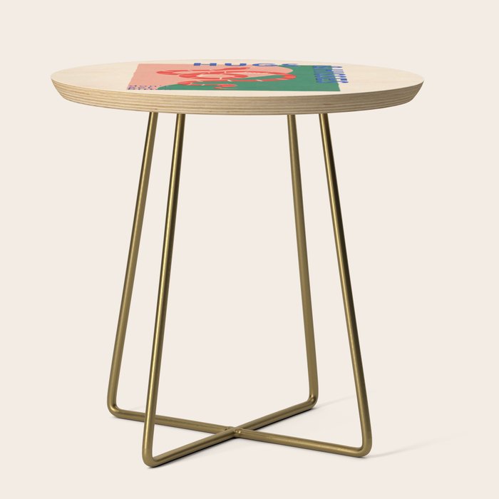 Vintage Snake, Retro Illustration And Typography  Side Table