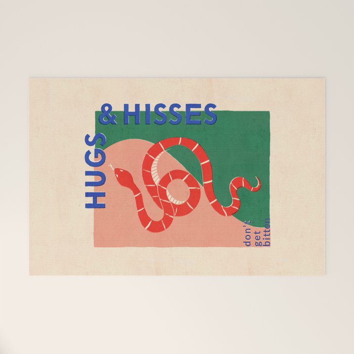 Vintage Snake, Retro Illustration And Typography  Welcome Mat