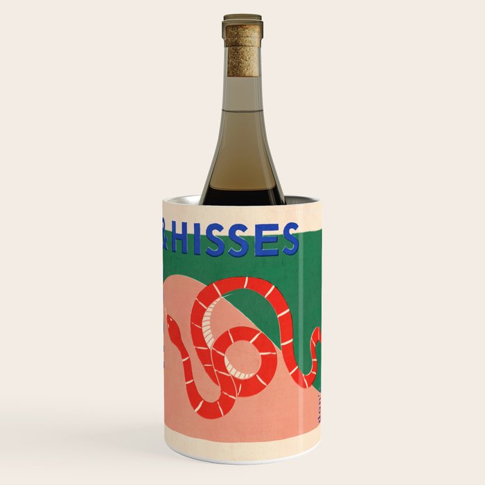 Vintage Snake, Retro Illustration And Typography  Wine Chiller