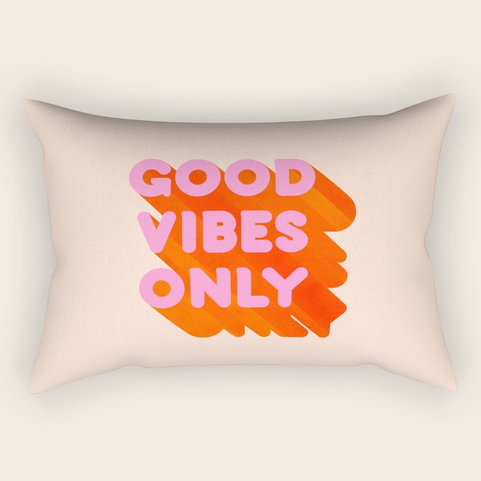 Good Vibes Only - Neon Colors Rectangular Pillow