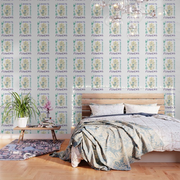 90s Wild Flowers Exhibition Poster Wallpaper