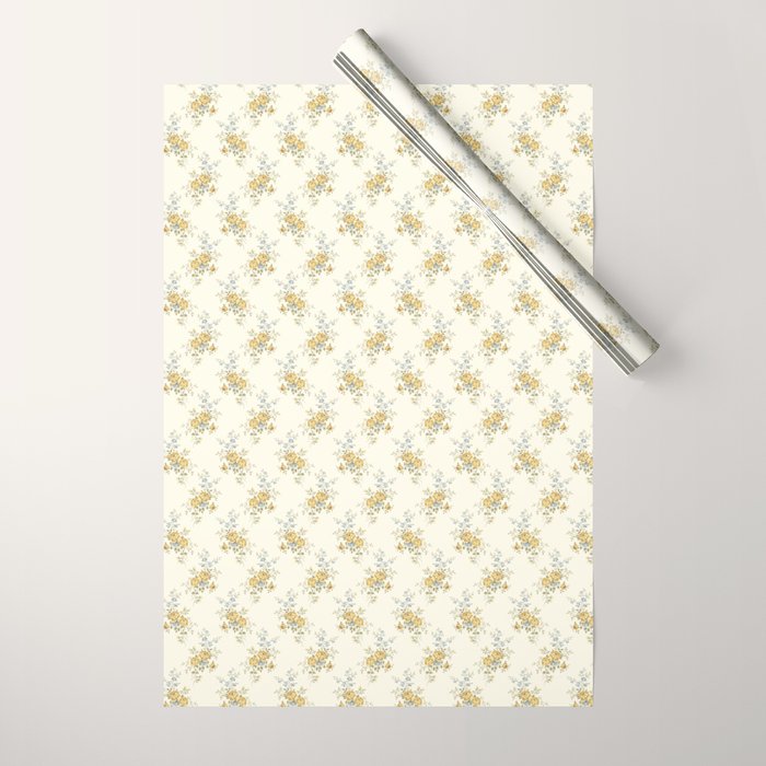 Vintage French Flower Cream Large Wrapping Paper