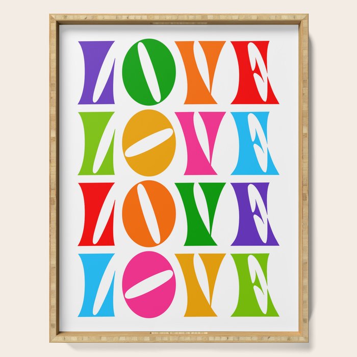 Rainbow Love - Groovy Repeat! Serving Tray