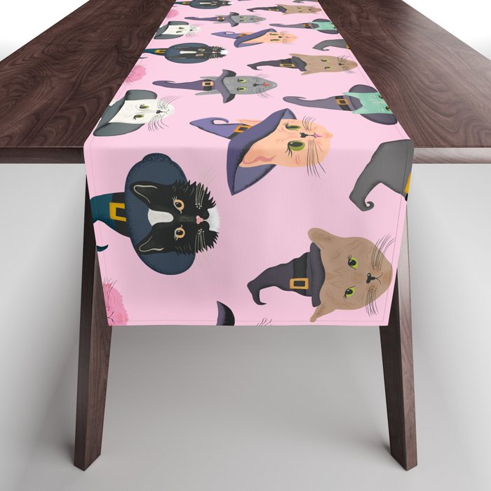 Witchy Kitties - Halloween Cats Table Runner