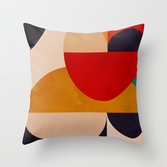 Modern Abstract Mid Century 2 Throw Pillow