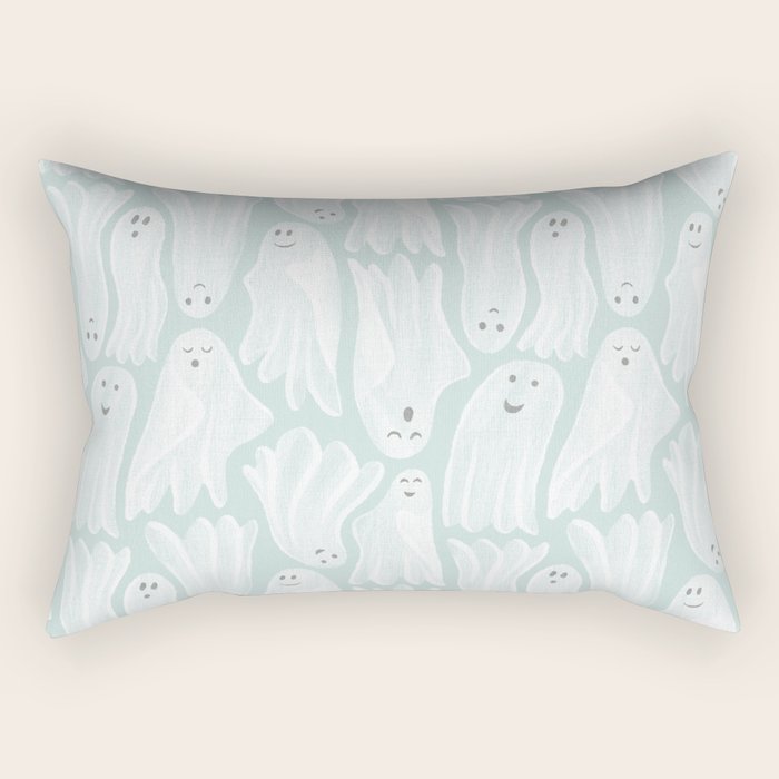 Gossamer Ghosts - Soft Blue Rectangular Pillow