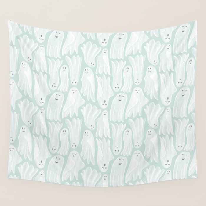 Gossamer Ghosts - Soft Blue Wall Tapestry
