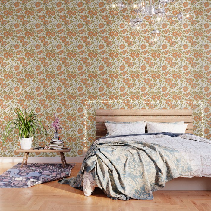 Wild Mountain Roses - Vintage Autumn Leaves  Wallpaper