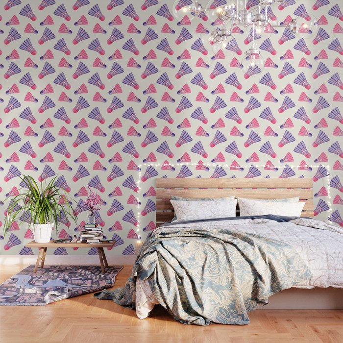 Pink And Purple Badminton Birdies Wallpaper