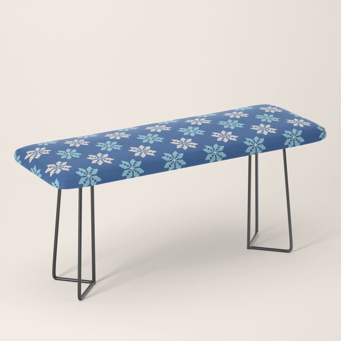 Contrasting Blues: Bethlehem Star Mosaic Bench