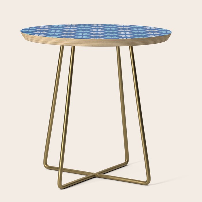 Contrasting Blues: Bethlehem Star Mosaic Side Table