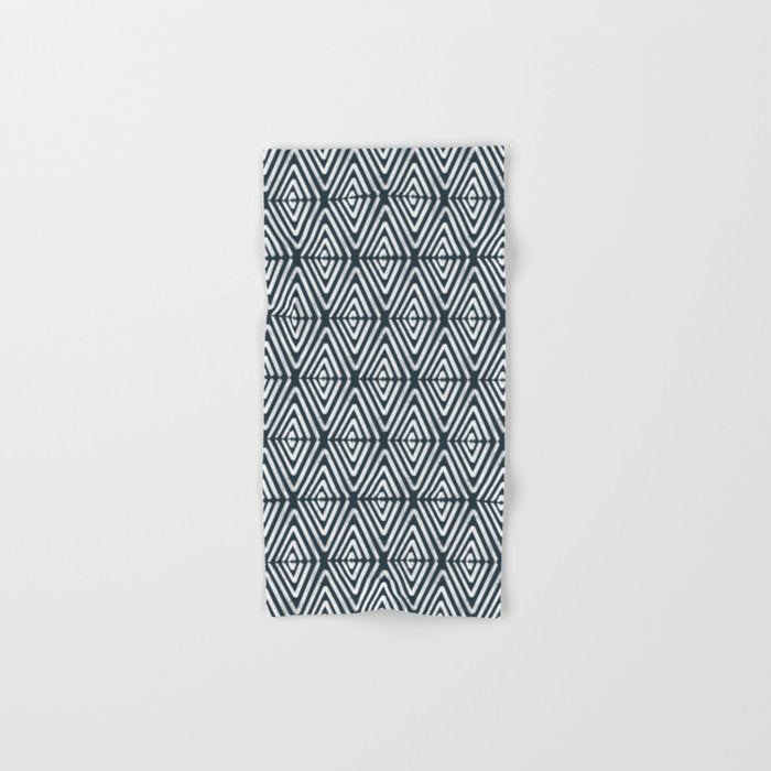 Stacked Arrows Navy And White Bath Towel