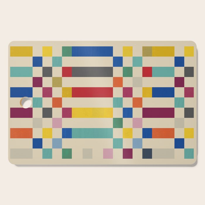 Modern Playful Checkered Abstract Cutting Board