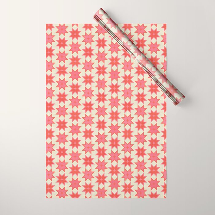Celestial Winter Quilt Pattern Wrapping Paper