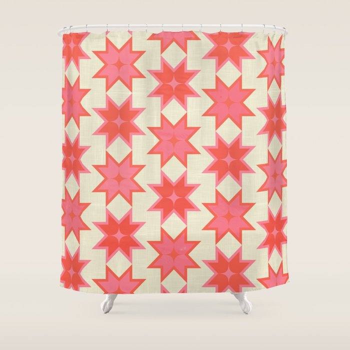 Celestial Winter Quilt Pattern Shower Curtain