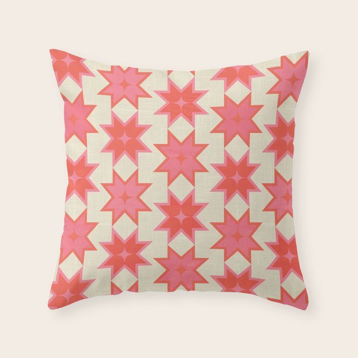 Celestial Winter Quilt Pattern Throw Pillow