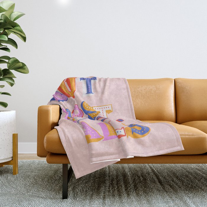 But First, Cocktails Typography Throw Blanket